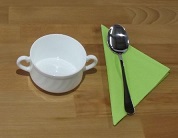 Suppentasse mit Lffel Geschirrsplmobil Boehler